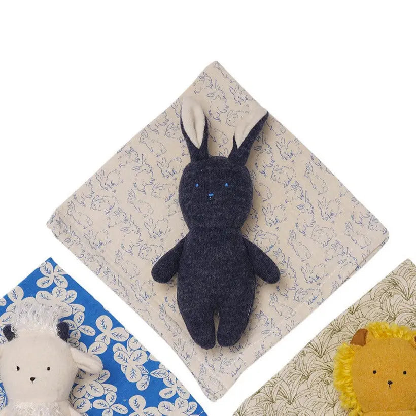 Bunny Rattle Burp Cloth