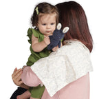 Bunny Rattle Burp Cloth