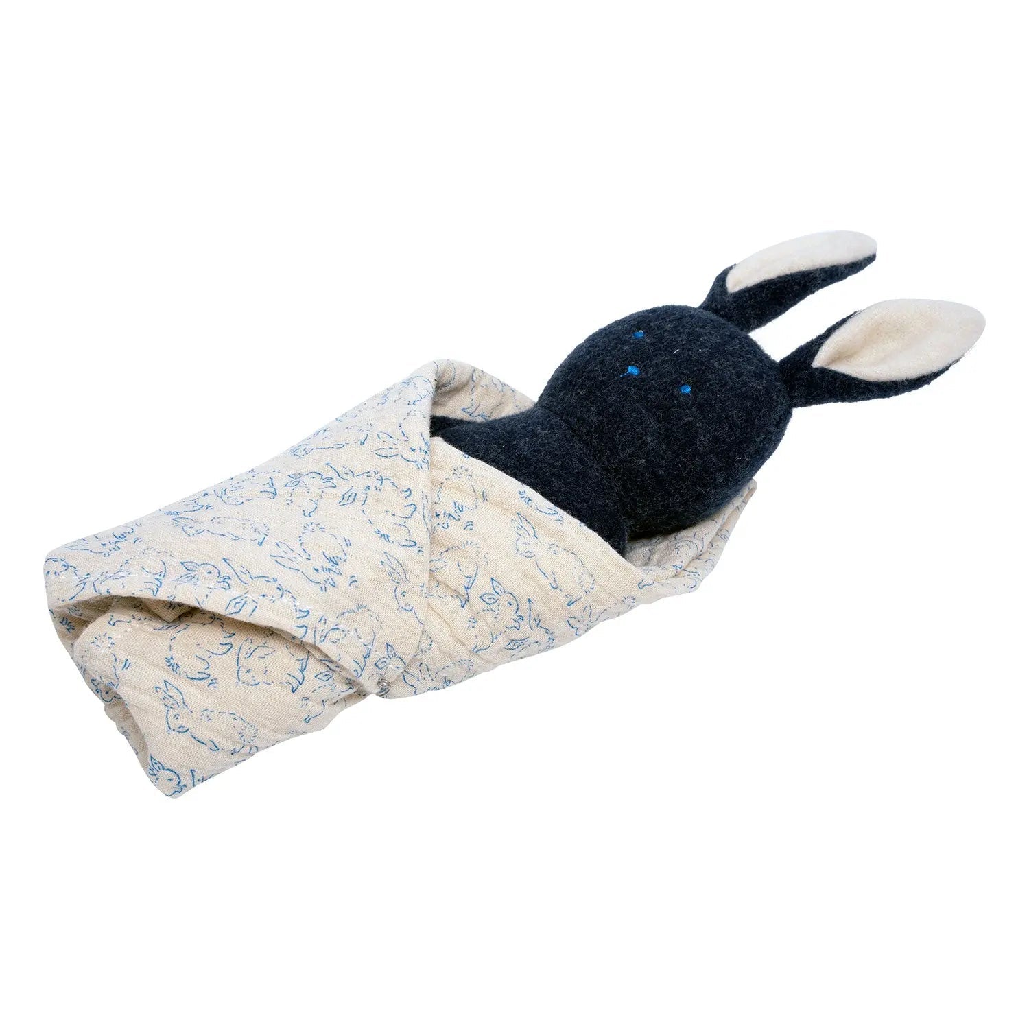Bunny Rattle Burp Cloth