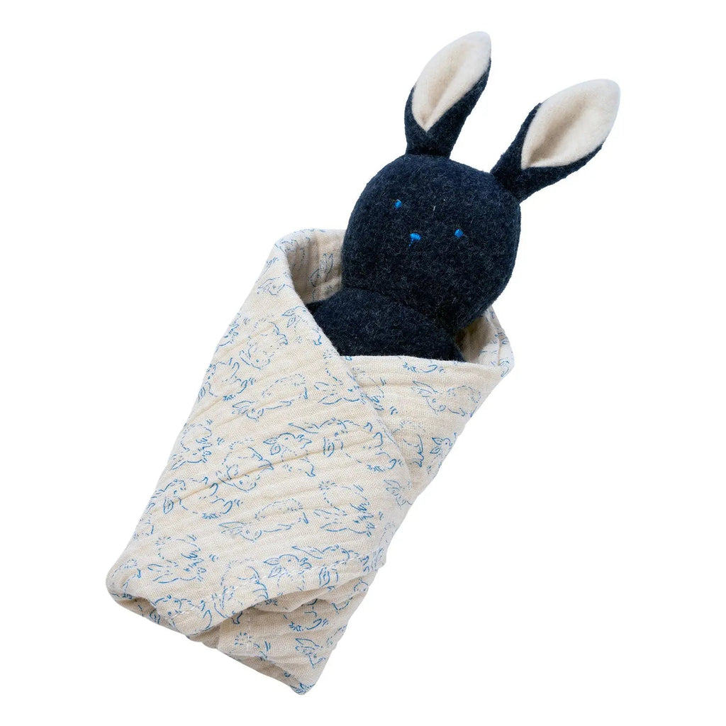 Bunny Rattle Burp Cloth