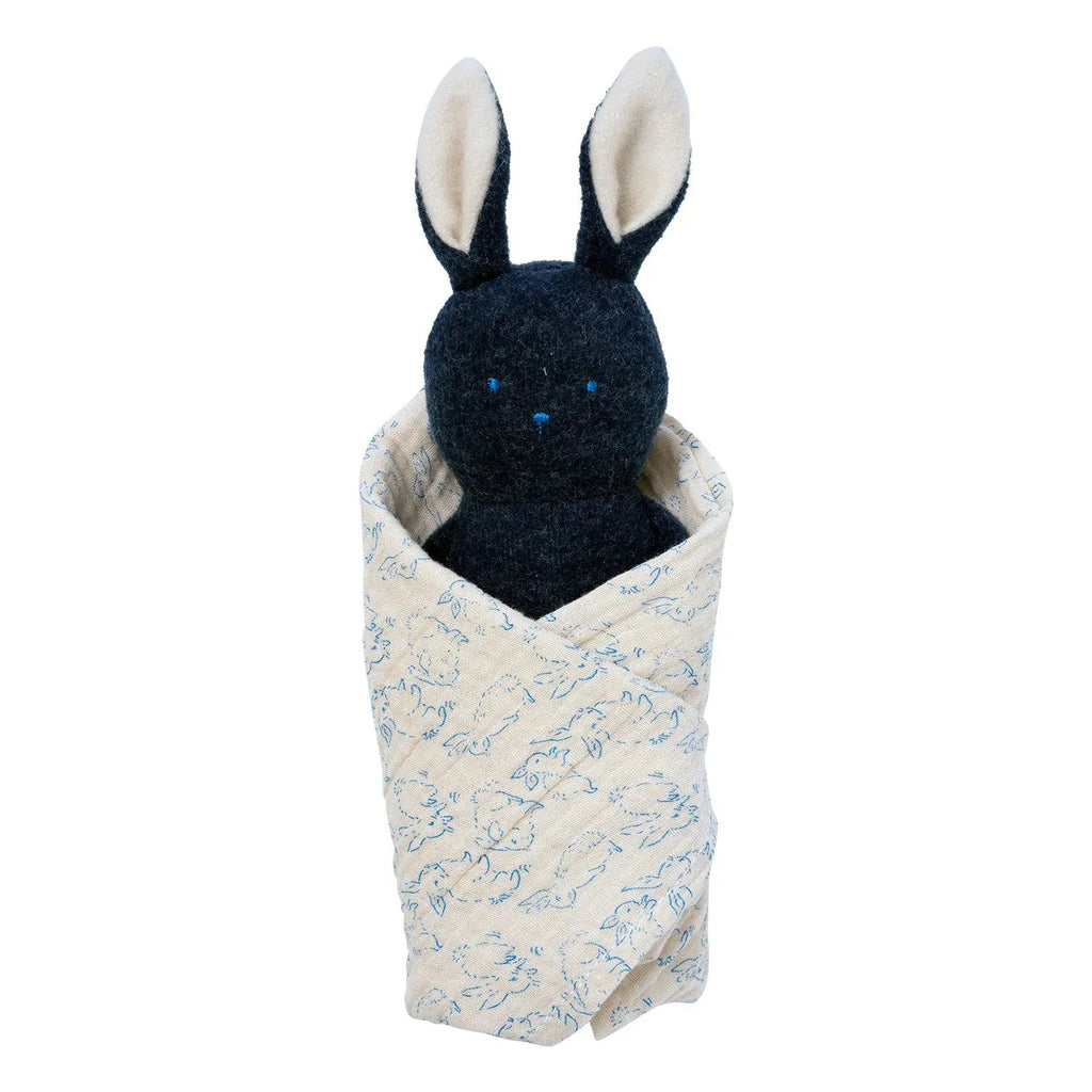 Bunny Rattle Burp Cloth